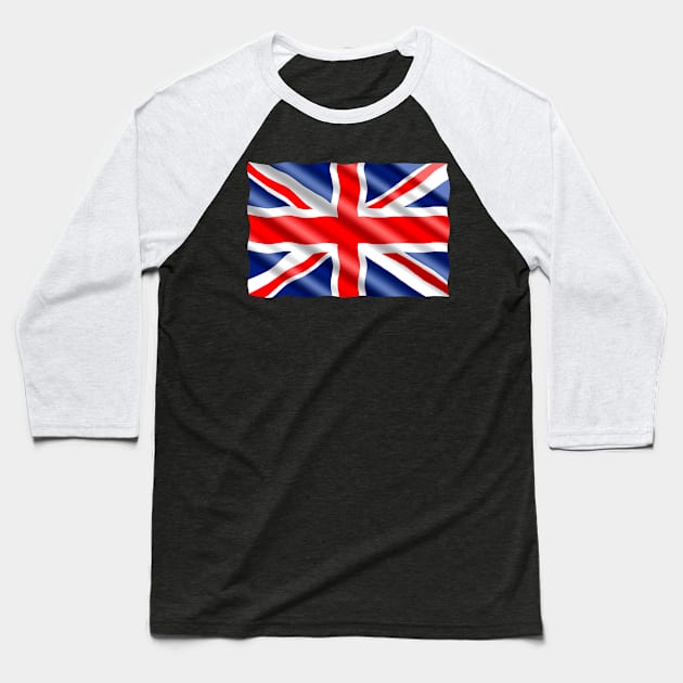 Flag of UK Baseball T-Shirt by gold package